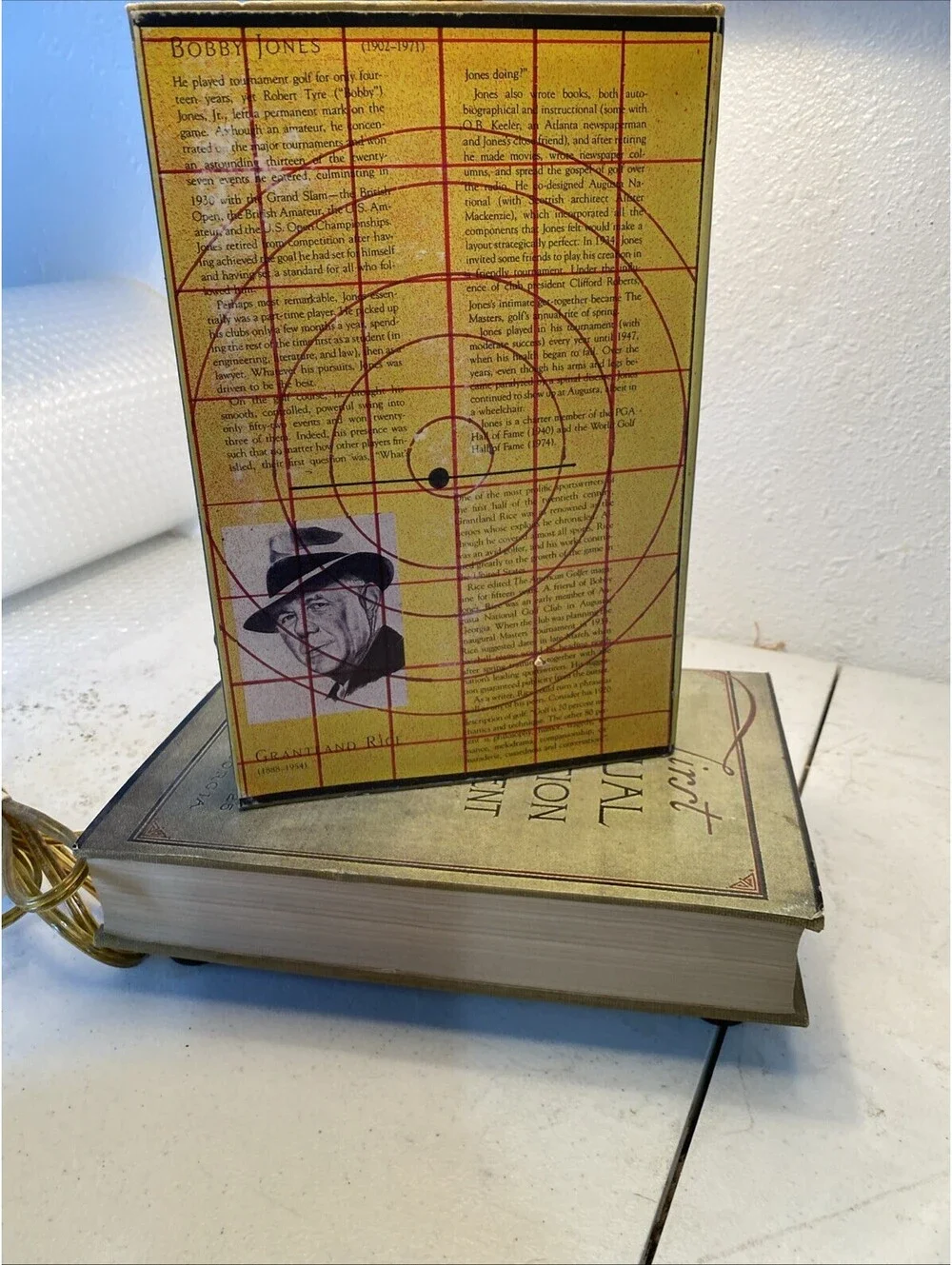 Vintage Bobby Jones Golf Lamp Plastic Still On Lampshade West Palm Beach Rare !!
